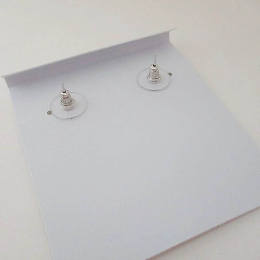 KENDRA SCOTT - Ari Heart Silver Stud Earrings in Ivory Mother-of-Pearl - Picture 3 of 4